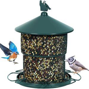 Wild Bird Feeders Outside Hanging for Wild Birds, Large Metal Bird Feeders